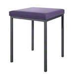 Hocker mit Polster, L x B 40 x 40 cm, Gestellfarbe anthrazit
