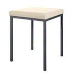Hocker mit Polster, L x B 40 x 40 cm, Gestellfarbe anthrazit