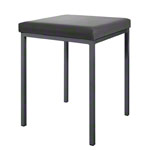 Hocker mit Polster, L x B 40 x 40 cm, Gestellfarbe anthrazit