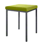 Hocker mit Polster, L x B 40 x 40 cm, Gestellfarbe anthrazit
