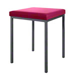 Hocker mit Polster, L x B 40 x 40 cm, Gestellfarbe anthrazit