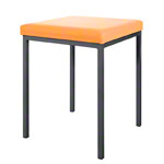 Hocker mit Polster, L x B 40 x 40 cm, Gestellfarbe anthrazit