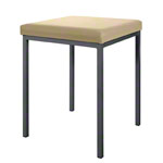 Hocker mit Polster, L x B 40 x 40 cm, Gestellfarbe anthrazit