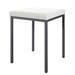 Hocker mit Polster, L x B 40 x 40 cm, Gestellfarbe anthrazit