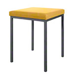Hocker mit Polster, L x B 40 x 40 cm, Gestellfarbe anthrazit