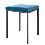 Hocker mit Polster, L x B 40 x 40 cm, Gestellfarbe anthrazit