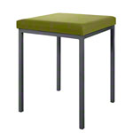 Hocker mit Polster, L x B 40 x 40 cm, Gestellfarbe anthrazit