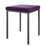 Hocker mit Polster, L x B 40 x 40 cm, Gestellfarbe anthrazit