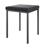 Hocker mit Polster, L x B 40 x 40 cm, Gestellfarbe anthrazit
