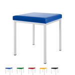 Hocker mit Polster, L x B 40 x 40 cm, Gestellfarbe wei