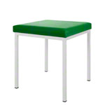 Hocker mit Polster, L x B 40 x 40 cm, Gestellfarbe wei