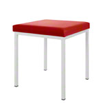 Hocker mit Polster, L x B 40 x 40 cm, Gestellfarbe wei