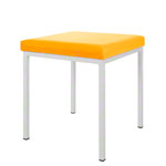 Hocker mit Polster, L x B 40 x 40 cm, Gestellfarbe wei
