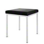 Hocker mit Polster, L x B 40 x 40 cm, Gestellfarbe wei