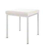 Hocker mit Polster, L x B 40 x 40 cm, Gestellfarbe wei