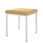 Hocker mit Polster, L x B 40 x 40 cm, Gestellfarbe wei