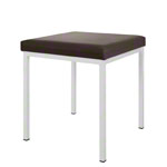 Hocker mit Polster, L x B 40 x 40 cm, Gestellfarbe wei