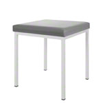 Hocker mit Polster, L x B 40 x 40 cm, Gestellfarbe wei