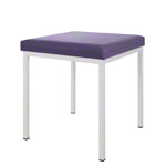Hocker mit Polster, L x B 40 x 40 cm, Gestellfarbe wei
