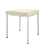 Hocker mit Polster, L x B 40 x 40 cm, Gestellfarbe wei