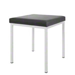 Hocker mit Polster, L x B 40 x 40 cm, Gestellfarbe wei