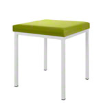 Hocker mit Polster, L x B 40 x 40 cm, Gestellfarbe wei