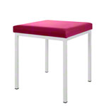 Hocker mit Polster, L x B 40 x 40 cm, Gestellfarbe wei