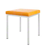 Hocker mit Polster, L x B 40 x 40 cm, Gestellfarbe wei