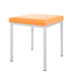 Hocker mit Polster, L x B 40 x 40 cm, Gestellfarbe wei