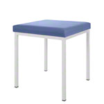 Hocker mit Polster, L x B 40 x 40 cm, Gestellfarbe wei