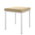 Hocker mit Polster, L x B 40 x 40 cm, Gestellfarbe wei
