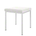 Hocker mit Polster, L x B 40 x 40 cm, Gestellfarbe wei