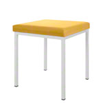 Hocker mit Polster, L x B 40 x 40 cm, Gestellfarbe wei