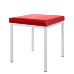 Hocker mit Polster, L x B 40 x 40 cm, Gestellfarbe wei