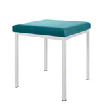 Hocker mit Polster, L x B 40 x 40 cm, Gestellfarbe wei