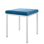 Hocker mit Polster, L x B 40 x 40 cm, Gestellfarbe wei