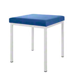 Hocker mit Polster, L x B 40 x 40 cm, Gestellfarbe wei