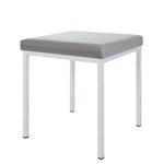 Hocker mit Polster, L x B 40 x 40 cm, Gestellfarbe wei