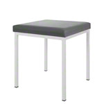 Hocker mit Polster, L x B 40 x 40 cm, Gestellfarbe wei