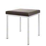 Hocker mit Polster, L x B 40 x 40 cm, Gestellfarbe wei