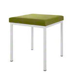 Hocker mit Polster, L x B 40 x 40 cm, Gestellfarbe wei