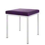 Hocker mit Polster, L x B 40 x 40 cm, Gestellfarbe wei