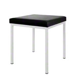 Hocker mit Polster, L x B 40 x 40 cm, Gestellfarbe wei