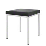 Hocker mit Polster, L x B 40 x 40 cm, Gestellfarbe wei