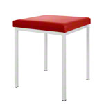Hocker mit Polster, L x B 40 x 40 cm, Gestellfarbe wei