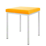 Hocker mit Polster, L x B 40 x 40 cm, Gestellfarbe wei