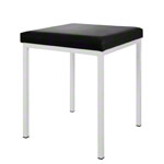 Hocker mit Polster, L x B 40 x 40 cm, Gestellfarbe wei