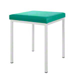 Hocker mit Polster, L x B 40 x 40 cm, Gestellfarbe wei