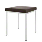 Hocker mit Polster, L x B 40 x 40 cm, Gestellfarbe wei