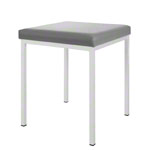 Hocker mit Polster, L x B 40 x 40 cm, Gestellfarbe wei